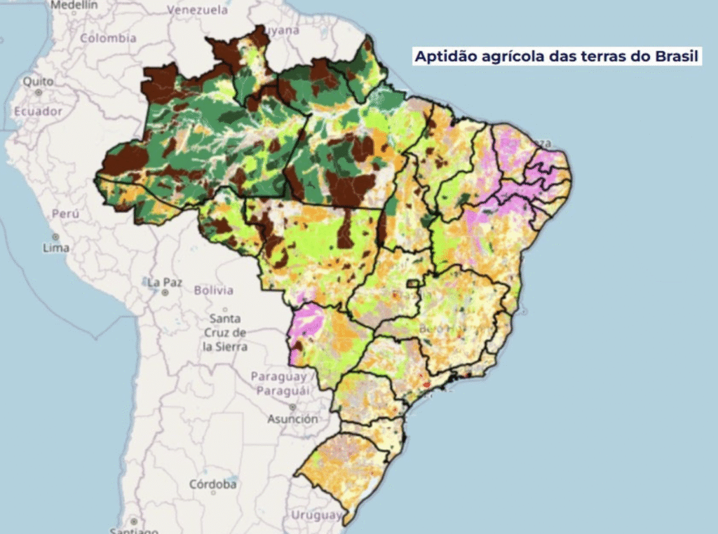 - Novo mapa mostra onde há maior potencial para agricultura no Brasil
