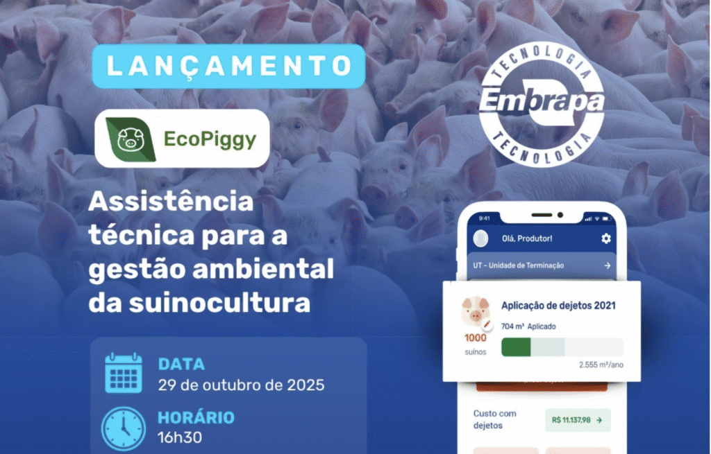 Embrapa lança aplicativo EcoPiggy, para assistência técnica remota a suinocultores - EcoPiggy Embrapa lança aplicativo EcoPiggy, para assistência técnica remota a suinocultores
