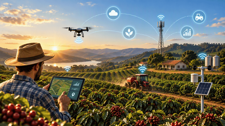 Conectividade fortalece a produção rural ao permitir uso de novas tecnologias 